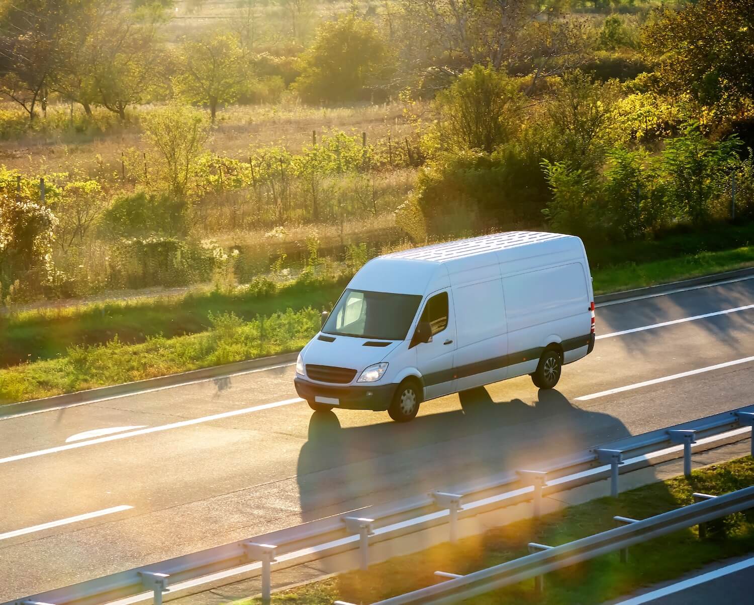 Sprinter van on the highway