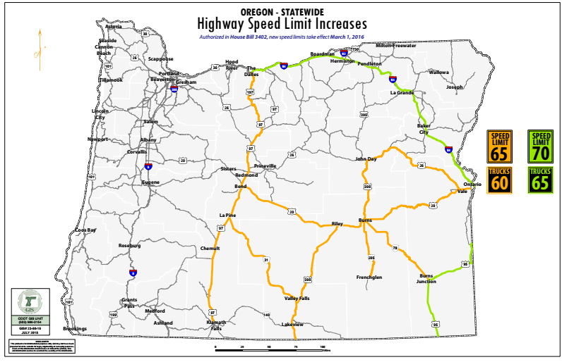 Oregon To Raise Speed Limits On Many Highways March 1st   Expedited Freight Oregon Highways 