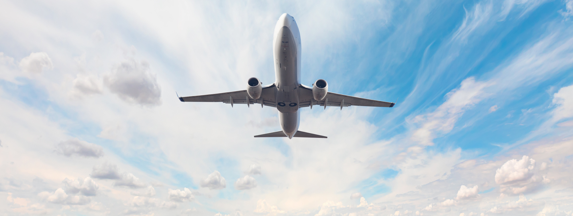 Plane Flying in the clear sky